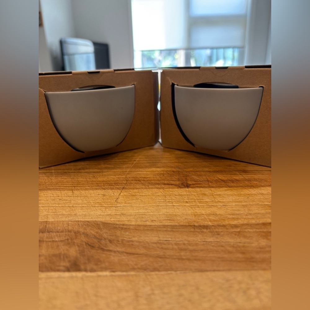 New In Box Nespresso Cappuccino no handle cups in a sleek grey